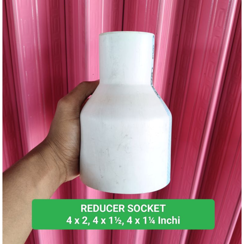 Jual Fitting pipa pvc Reducer socket 4 x 2 inchi | Shopee Indonesia