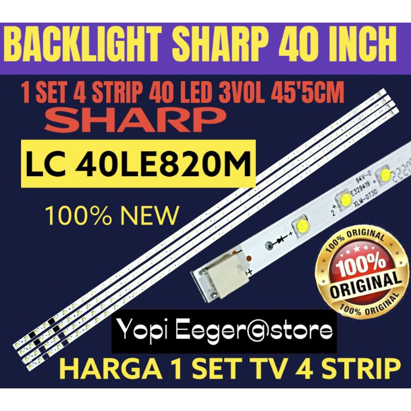 Jual BACKLIGHT TV LCD LED SHARP 40 INCH LC-40LE820M BACKLIGHT TV SHARP ...