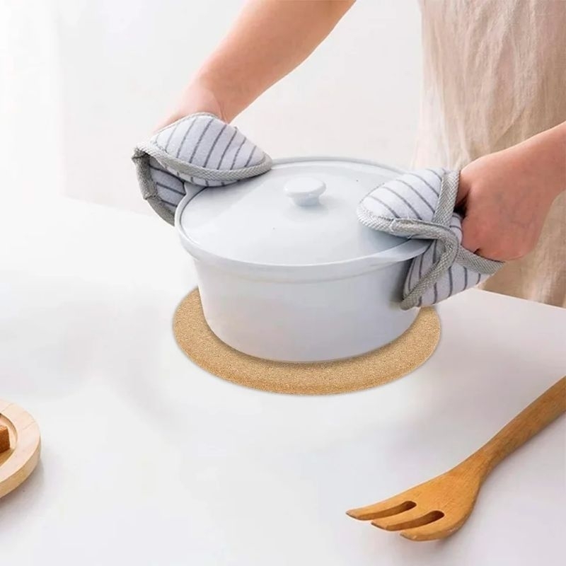 Jual Tatakan Cork Coaster Gabus Panci Wajan Teflon Hot Plate 19cm x 1cm ...