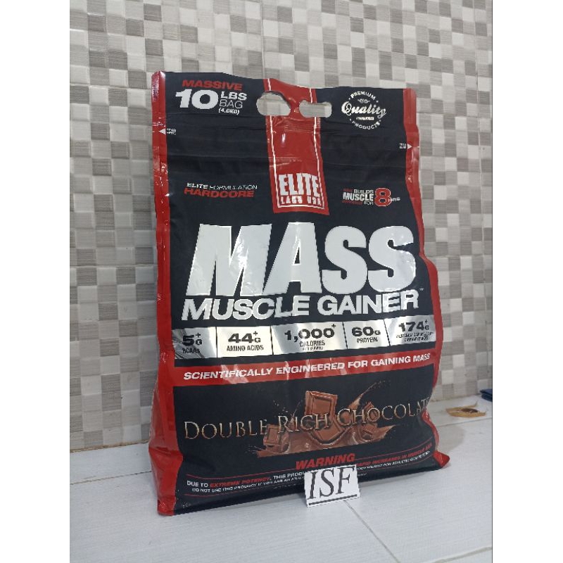 Jual Elite Labs Mass Muscle 10 Lbs Segel Weight Gainer Penambah Berat 