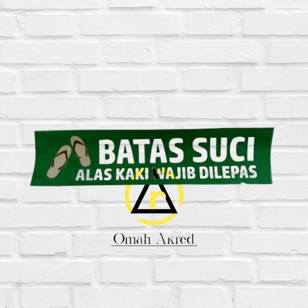 Jual Stiker Batas Suci Alas Kaki Wajib Dilepas Masjid Shopee