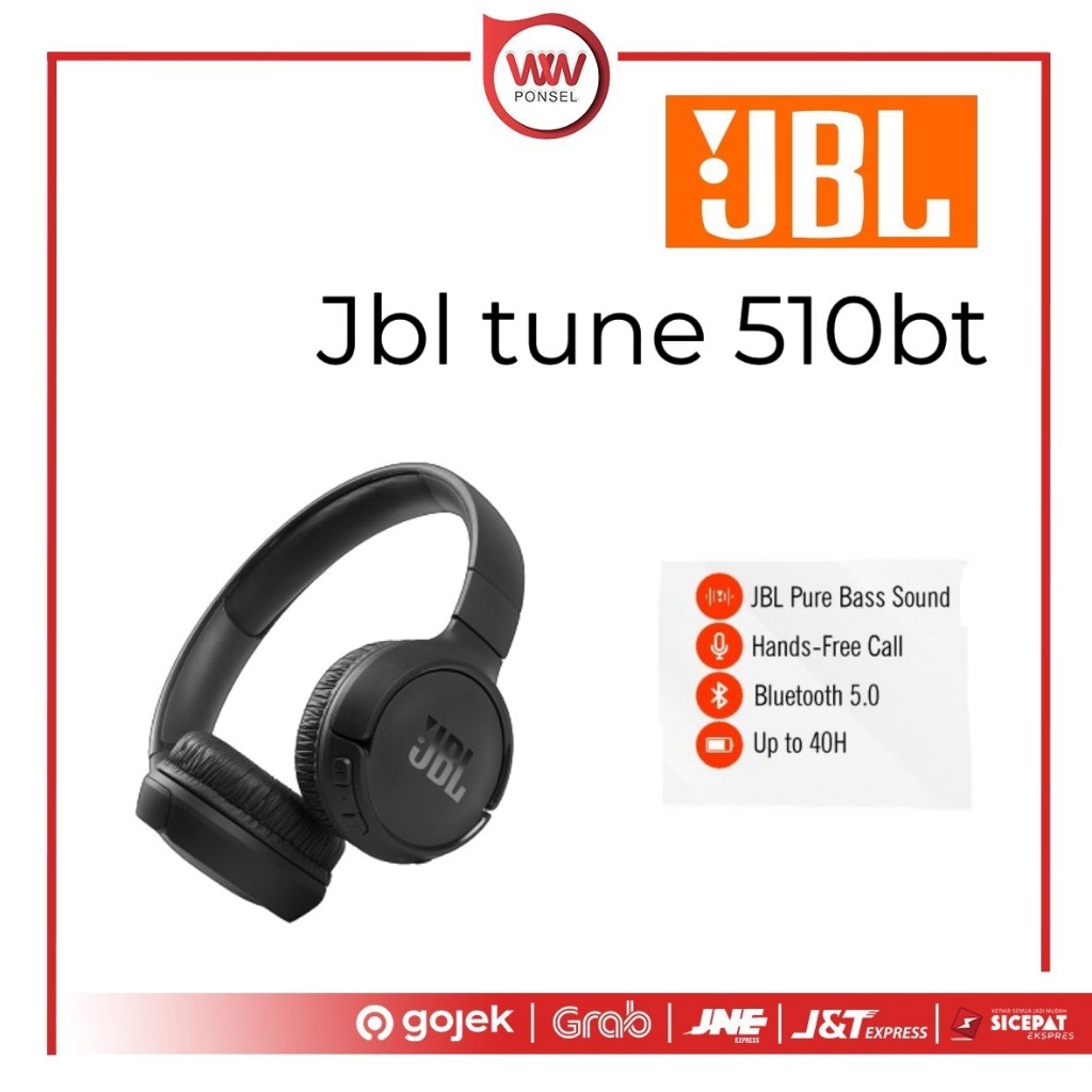 Jual JBL Tune 510BT Headset Bluetooth Wireless On-Ear Headphones