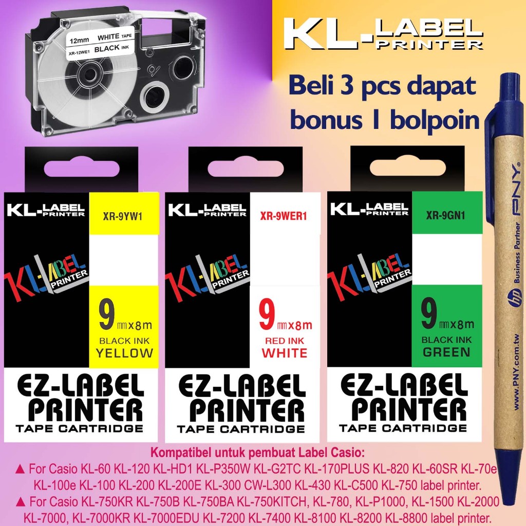 Jual Tinta Cartridge Casio Label It Printer Ez Tape Kl Label K Label Ez Label Catridge