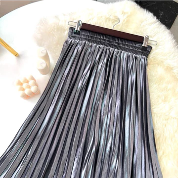 Rok Plisket Beludru POLOS Maxy Rok Beludru Premium