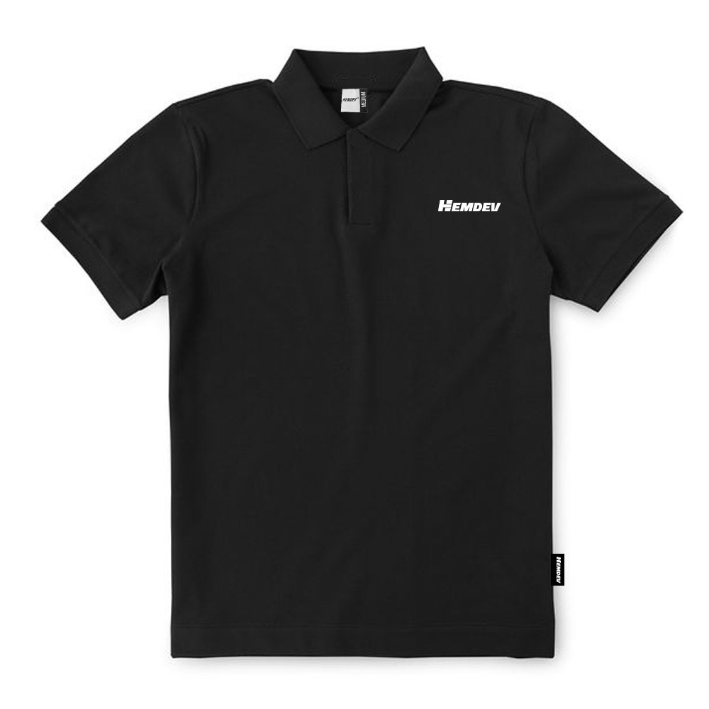 Jual Hemdev Polo Shirt New Logo Black | Shopee Indonesia
