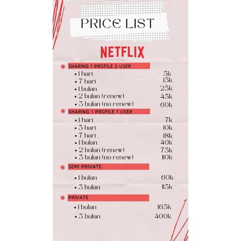 Jual Netlix premium | Shopee Indonesia