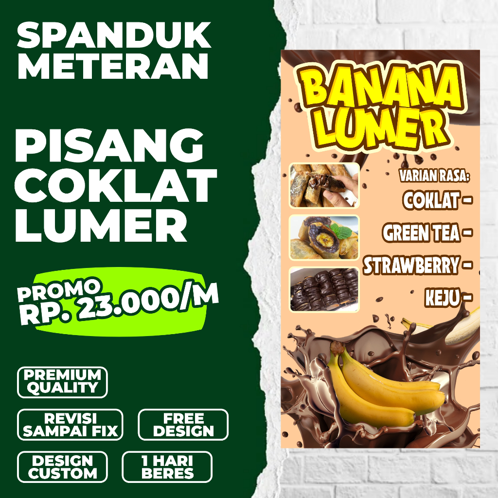 Jual Spanduk Pisang Coklat Lumer Banner Pisang Coklat Lumer Piscok Lumer Banner Spanduk