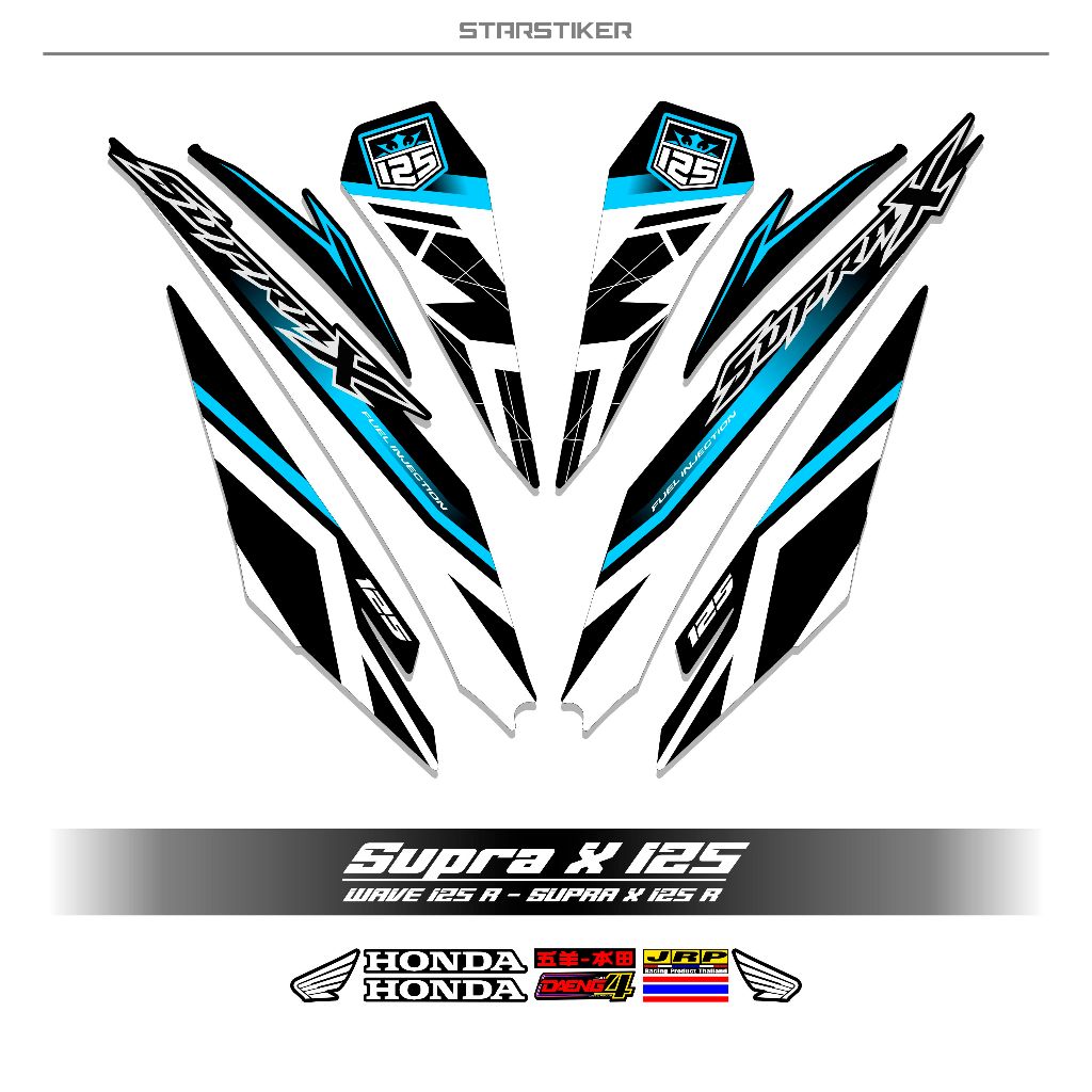 Jual STRIPING SUPRA X 125 R NEW MTF X24 / STIKER SUPRA X 125 FI ...