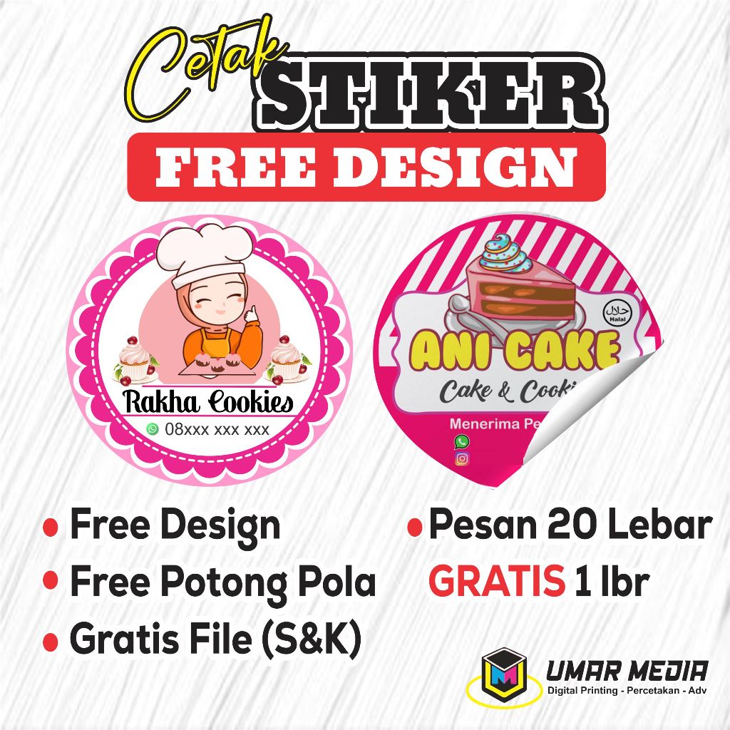 Jual Stiker Kemasan Isi 126 Pcs Merk Jualan Makanan & Minuman Label 