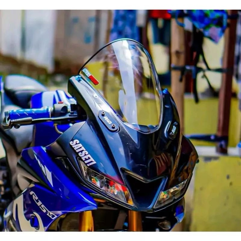 Jual Visor windshield R15 V3 full jenong (TEBAL 3MM/INCLUD LIST KARET ...