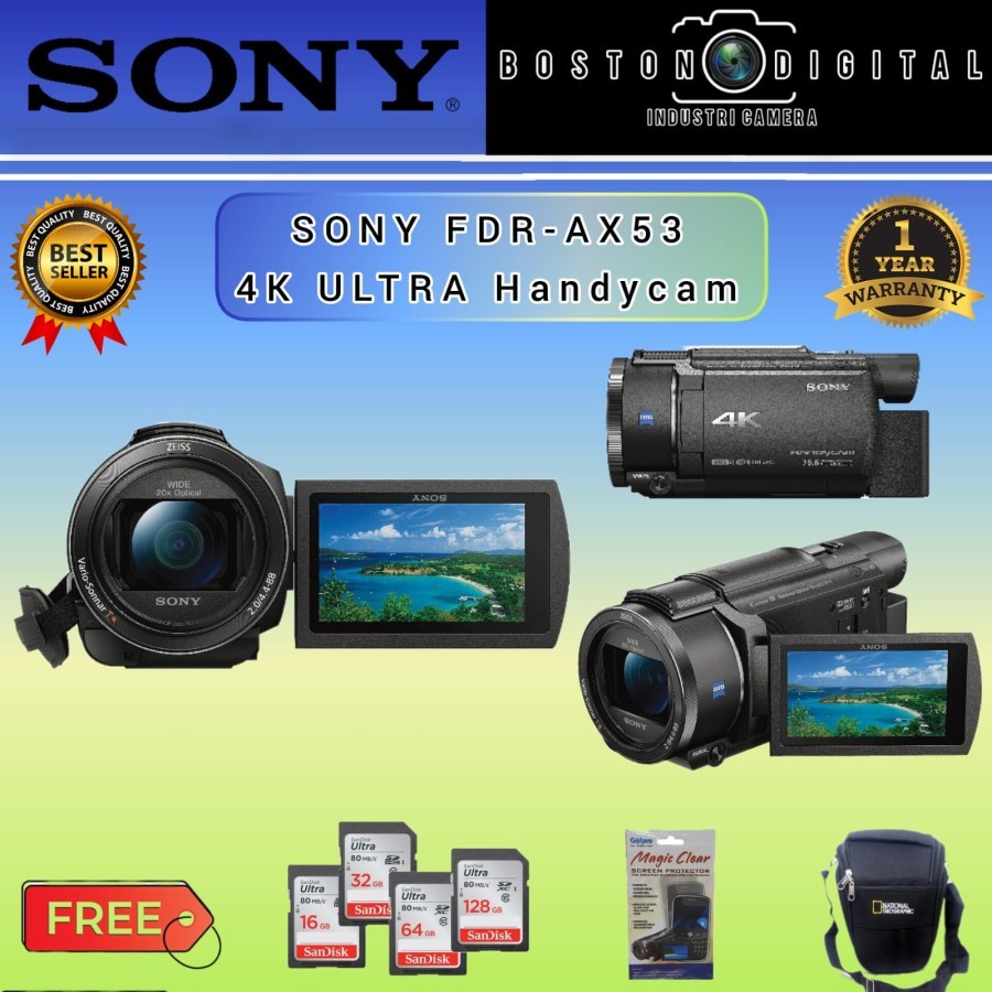 Jual HANDYCAM FDR SONY AX53 4K ULTRA HD / SONY FDR-AX53 | Shopee Indonesia