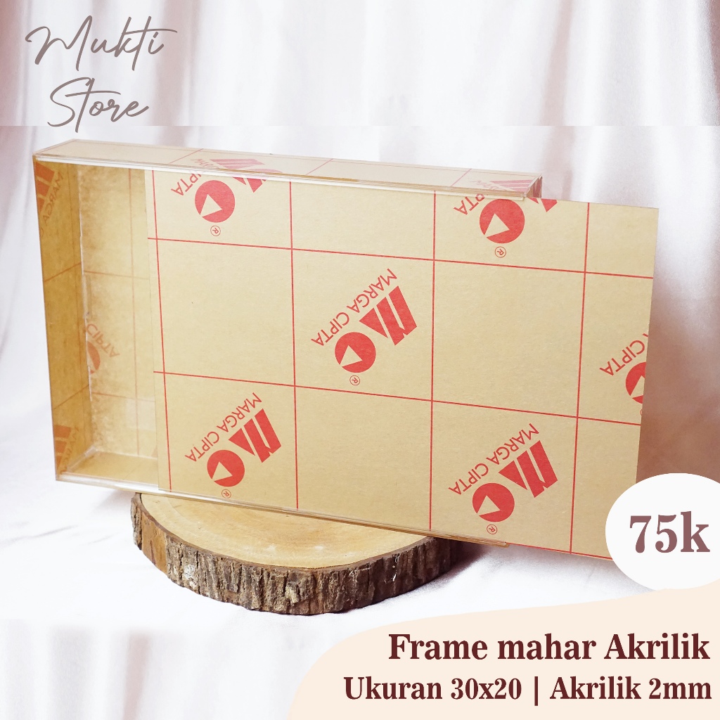 Jual Frame mahar Box akrilik sliding Kotak akrilik sliding 30x20x6 ...