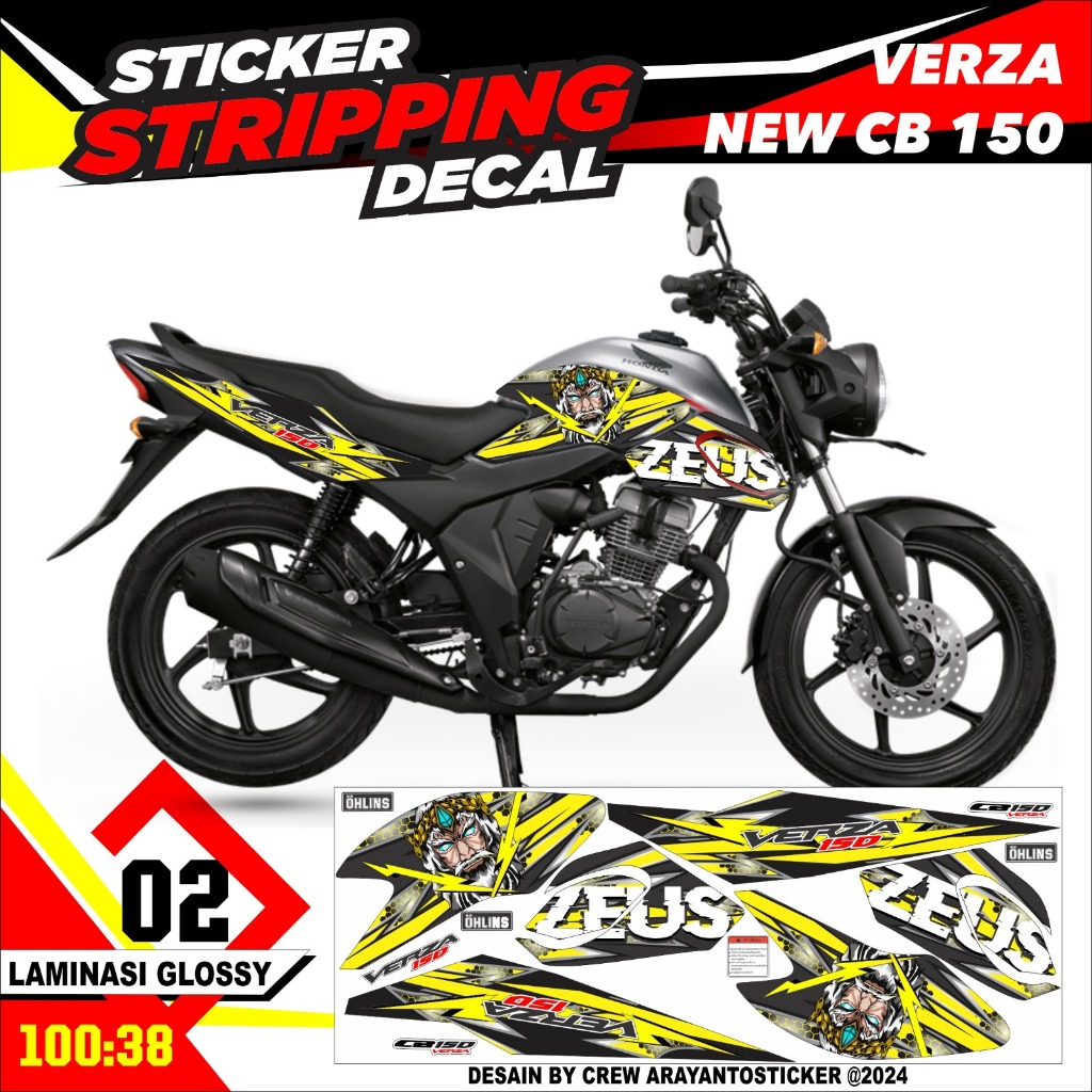 Jual Striping Sticker Decal Motor Honda CB Verza New 2021 Variasi ...