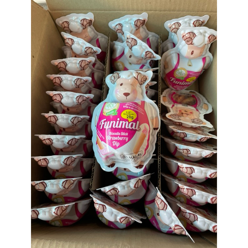 Jual Denex Funimal snack colek biskuit stick dip 28gram 28g biskuit ...
