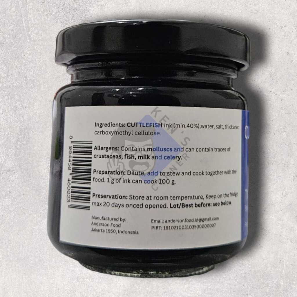 Jual Anderson Food Squid Ink Cuttlefish Ink 500 Gram / Tinta Cumi Cumi ...