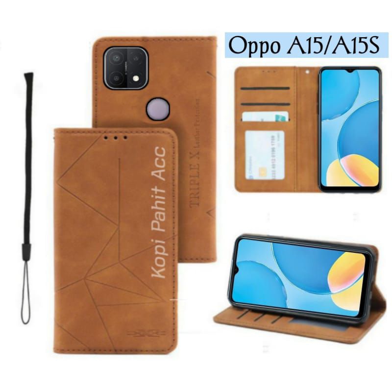 OPPO A15s A15 S A35 CPH2179 PEHM00 Soft Phone Case Cover PU Leather