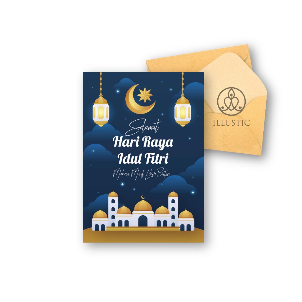 Jual Kartu Ucapan Selamat Idul Fitri, Selamat Lebaran, Greeting Card