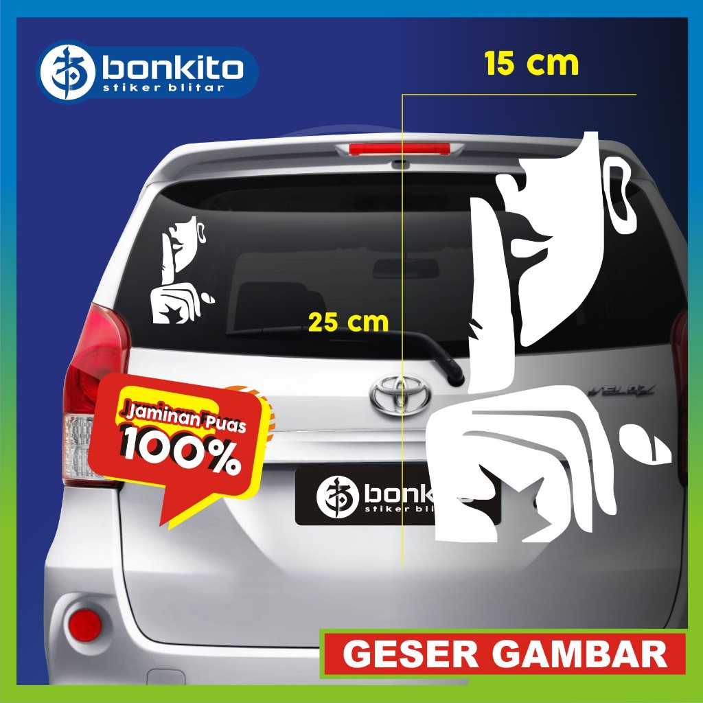 Jual Cutting Stiker Kaca Belakakng Mobil /Sticker Sttttt Lucu Unik ...