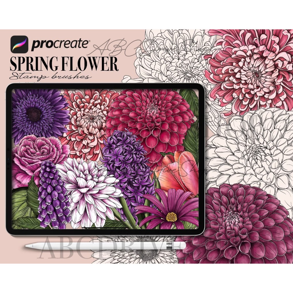 Jual Procreate Brush - Spring Flower Stamp Brushes | Shopee Indonesia