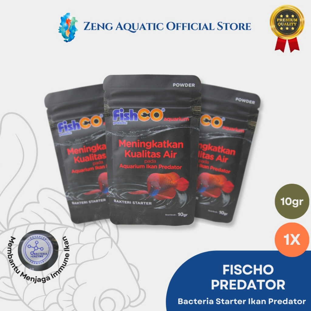 Jual FISHCO Predator Fish co Bakteri Starter Ikan Predator 10 Gram ...