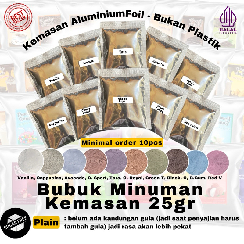 Jual Bubuk Minuman Rasa 25gr PLAIN Premium, Super, Reguler (MINIMAL ...