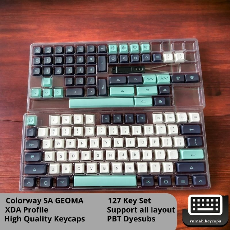 Jual Keycaps Keycap XDA PROFILE SA GEOMA PBT Dyesub Dye Sub 7u spacebar ...