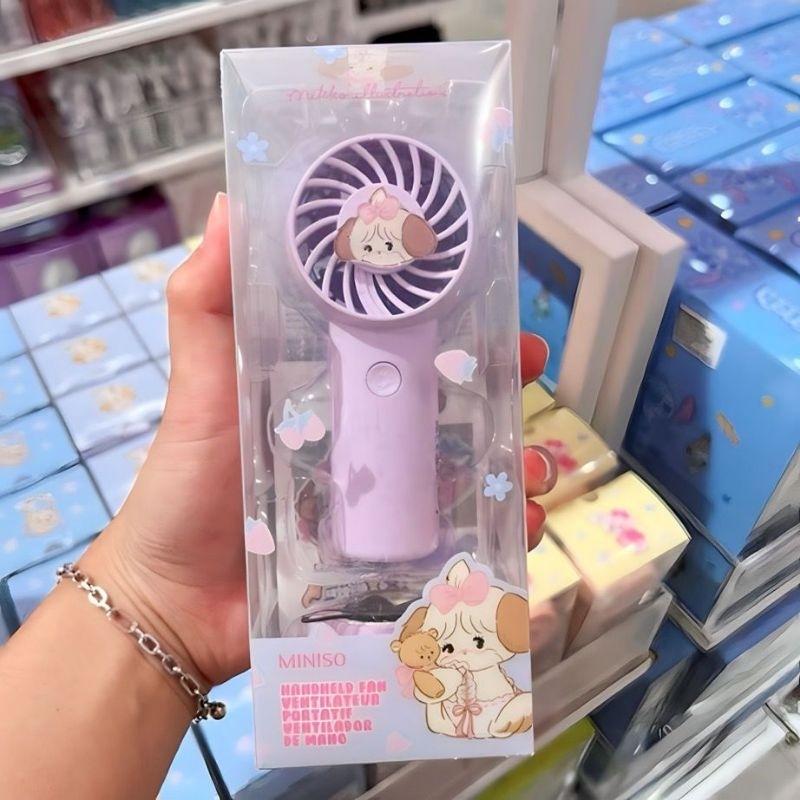 Jual Miniso X Mikko Illustration Mini Fan Ventileur Kipas Tangan