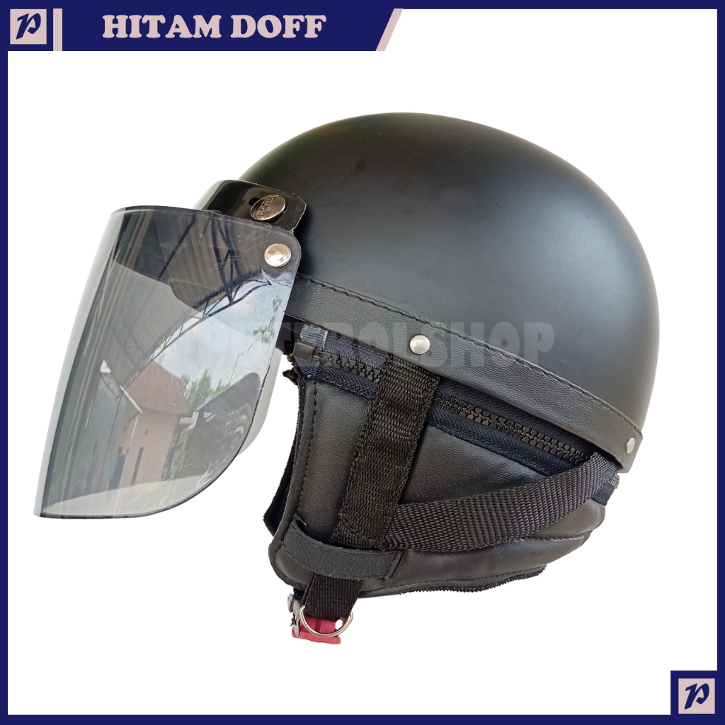 Jual CL3 Helm klasik Spet Club Dewasa Resleting dengan variasi kaca ...