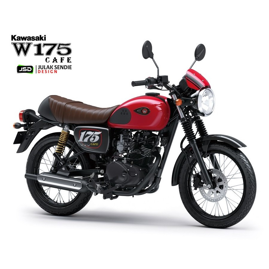 Jual Sticker Stiker Pattern Kawasaki W175 Cafe Candy Fire Red | Shopee ...