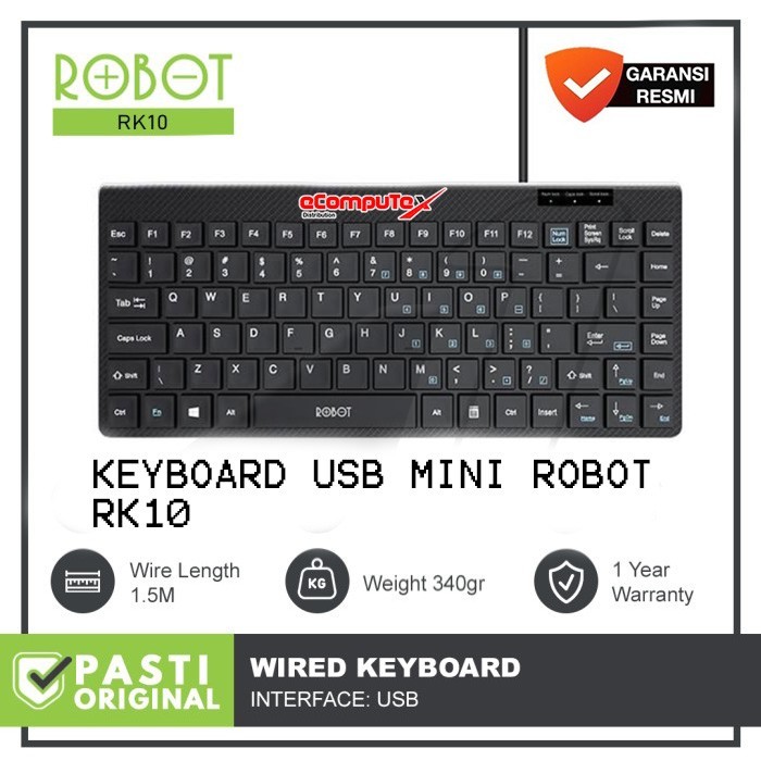 Jual ROBOT KEYBOARD RK10 PORTABLE MINI RK-10 ULTRA-THIN TOMBOL SILENT ...