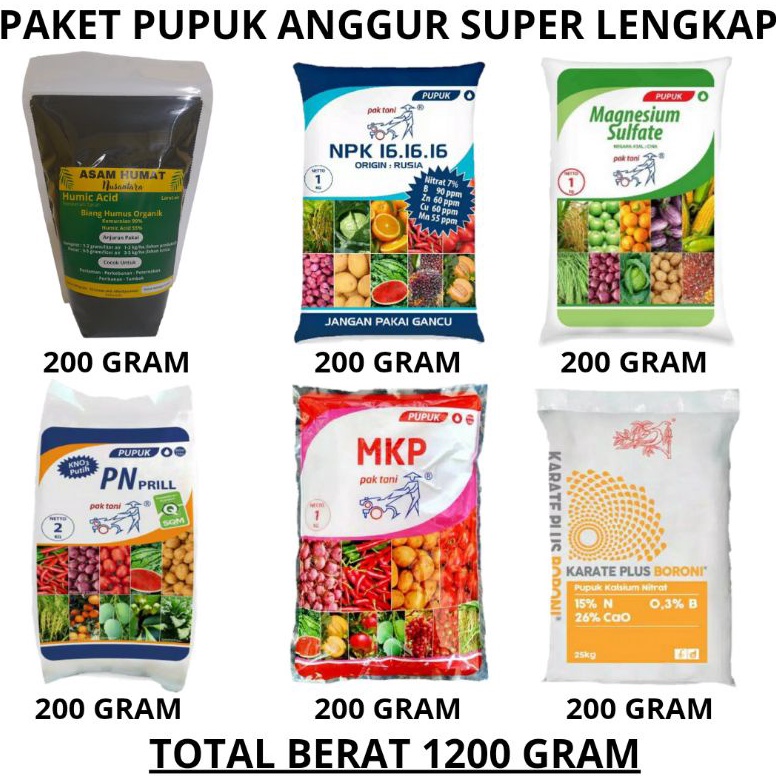 Jual ART F93K Pupuk Anggur Cepat Berbuah Besar Paket Super Lengkap ...