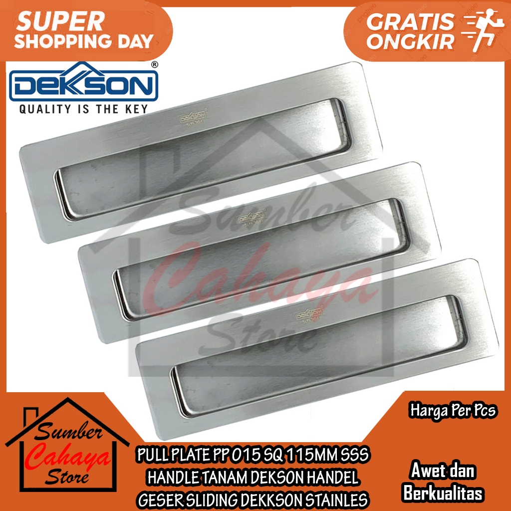 Jual Handle Tanam Dekson Tarikan Pull Plate Pp Sq Mm Sss Handel Pintu Geser Sliding