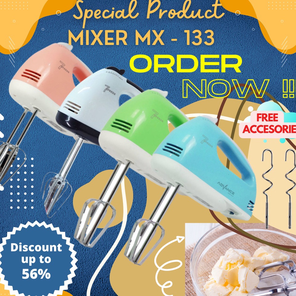 Jual Termurah Hand Mixer Advance Mx133 Alat Pengocok Telor Pengaduk