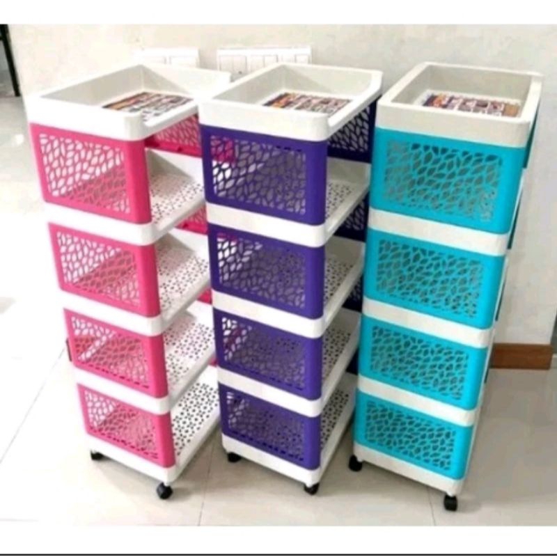 Jual rak plastik serbaguna 5 susun/rak salon/rak yoyo/rak buku | Shopee ...