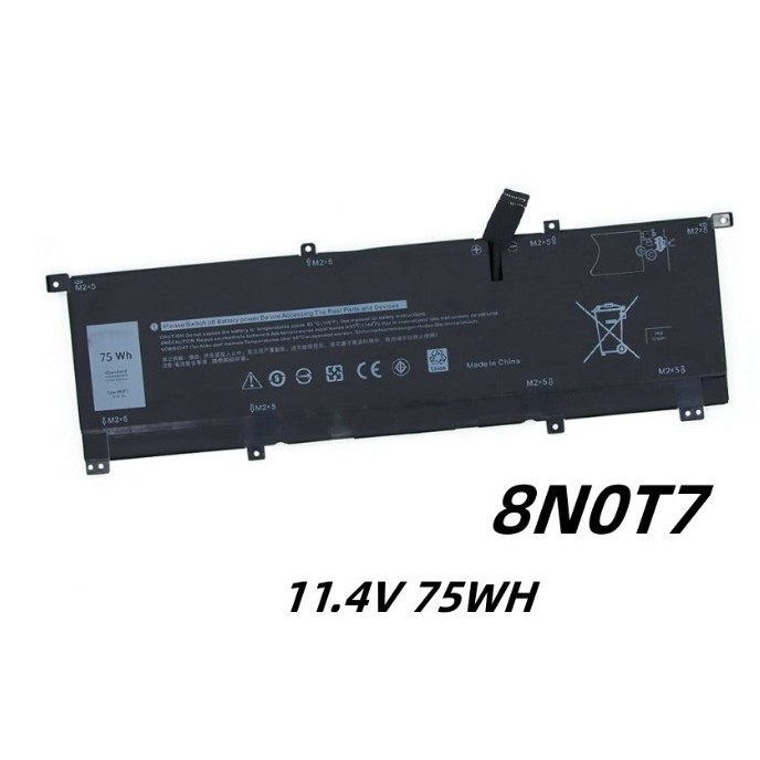 Batteria Per Laptop 8N0T7 Compatibile Con Dell XPS 15 9575 E Precision 5530 2-in-1 - 11.4V 75Wh 6-Cell, Sostituta Per 08N0T7 TMFYT, Alta Qualità Con Certificazioni CE/FCC/RoHS