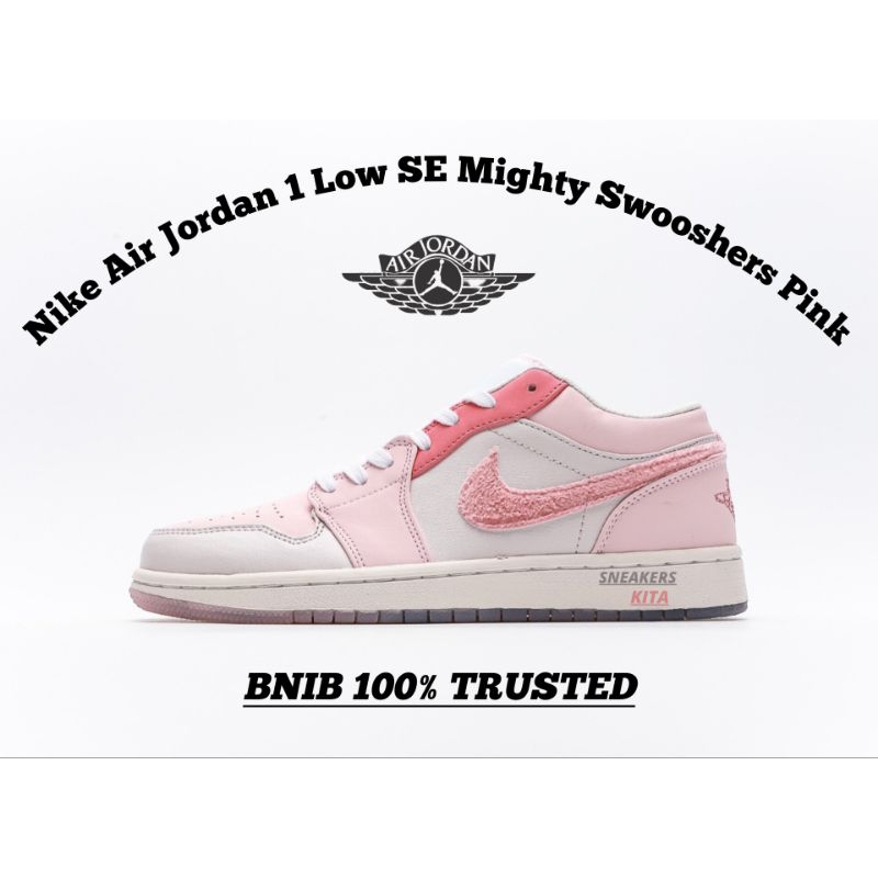 air jordan 1 low mighty swooshes pink