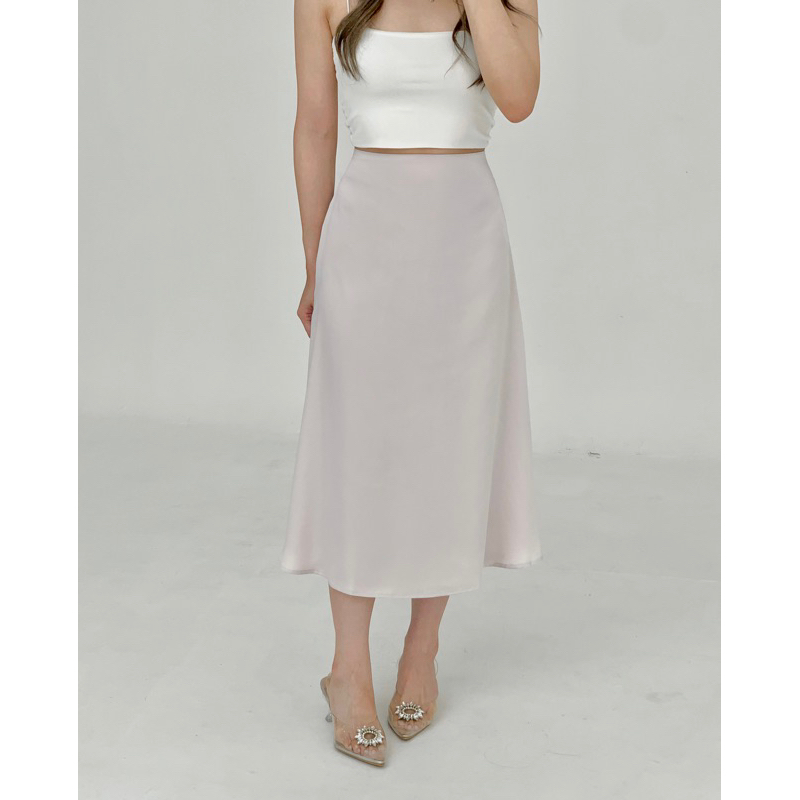 CLAUDE Skirt Rok Satin Basic Satin Skirt Satin Silk Skirt Rok Satin Duyung Rok Satin Silk