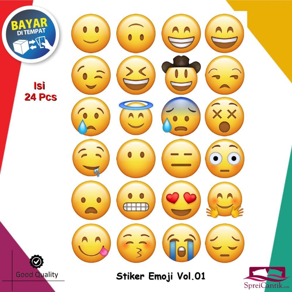 Jual Stiker Sticker Emoji Emoticon Whatsapp WA - Motor Mobil Helm ...