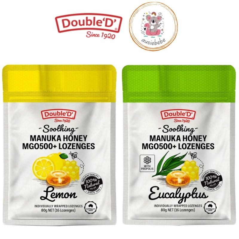 Jual Double D - MGO500+ MANUKA HONEY & LEMON LOZENGES / MGO500+ MANUKA ...