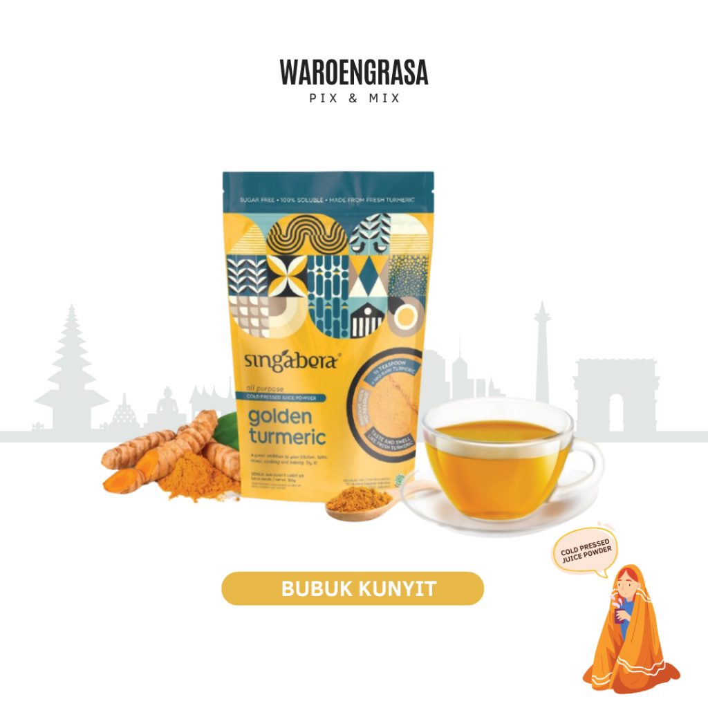 Jual Singabera All Purpose Cold Pressed Juice Powder Golden Tumeric Bubuk Kunyit Premium 5139