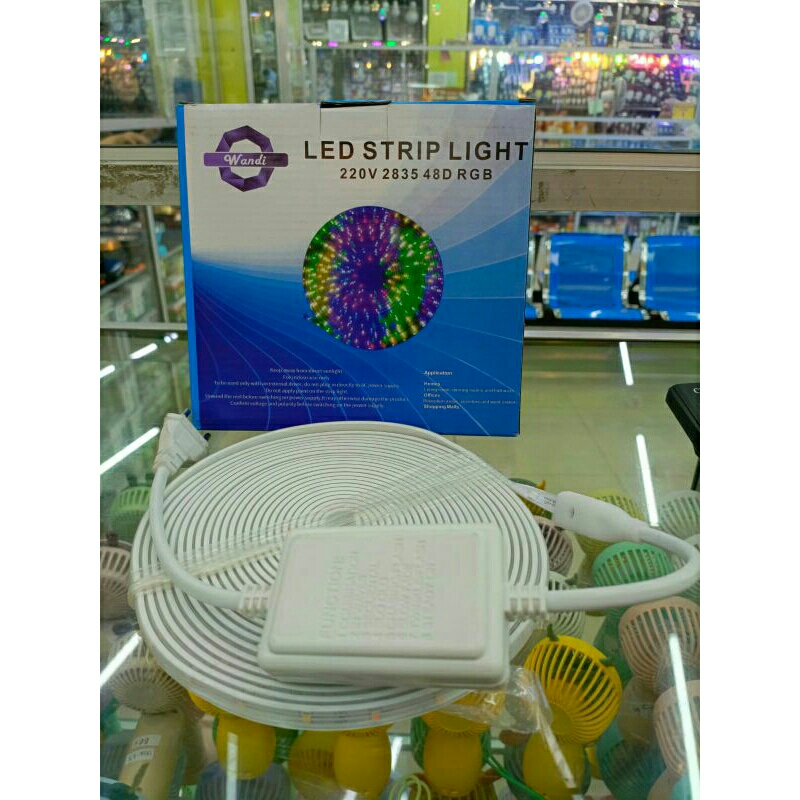 Jual LED STRIP LIGHT RGB WANDI 220V 2835 48D RGB | Shopee Indonesia