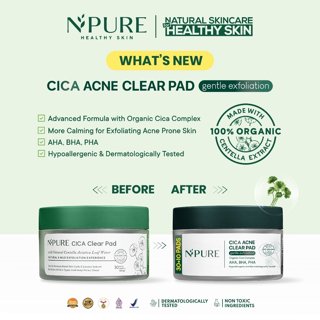 Jual NPURE Cica Clear Pad Licorice Clear Pad 100 gr (isi 40 pads