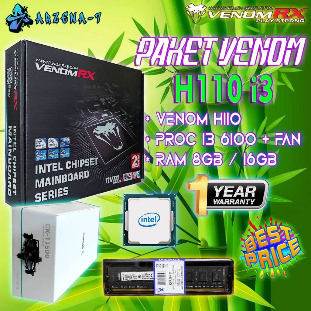 Jual Promo Murah Paket Core i3 Gen 6 ( Motherboard H110 VenomRx + Proc ...