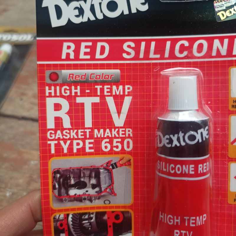 Jual DEXTONE LEM AUTO SEALER RTV SILER HIGH TEMP HITAM MERAH | Shopee ...