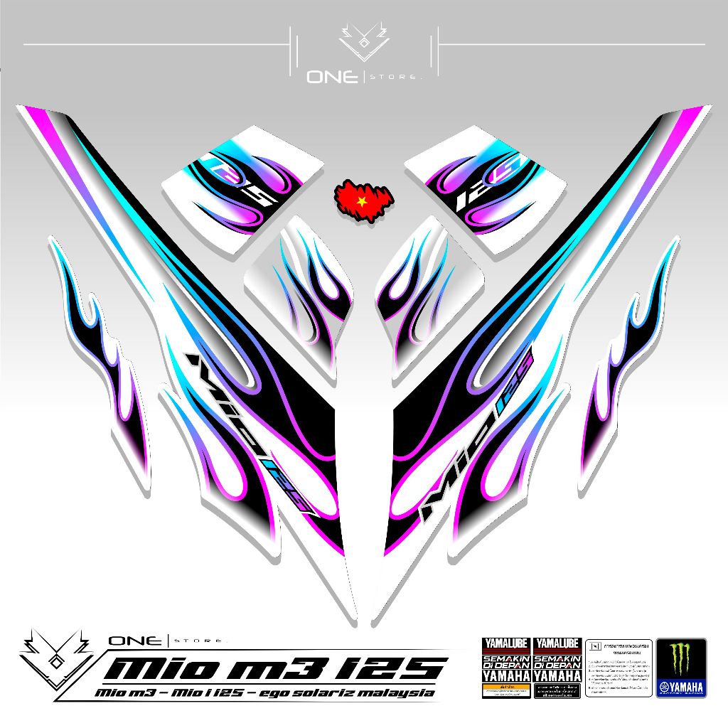 Jual Striping Mio 125 Motif 4/Sticker Mio M3/Z/125/Stiker/Sticker ...