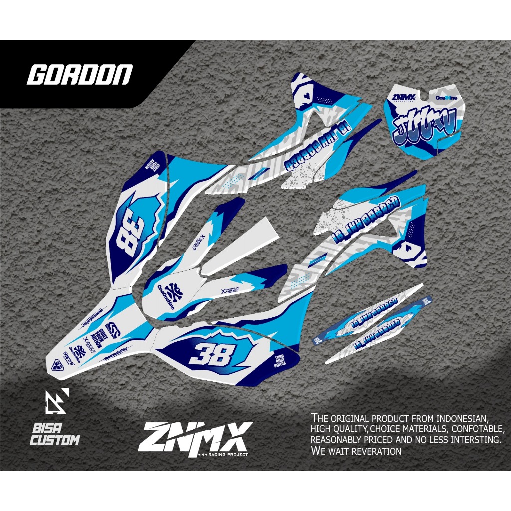 Jual Decal klx gordon full body / stiker gordon / decal full body bisa ...