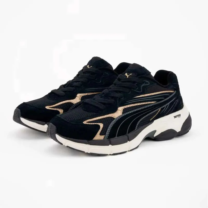 Jual Sepatu Puma Casual PUMA Teveris Nitro Metallic Black-Gold 396863 ...