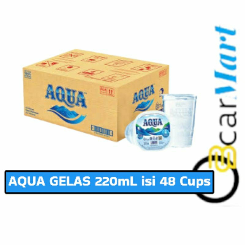 Jual Aqua Gelas 1 Dus Isi 48 Air Mineral 220 Ml Murah Shopee Indonesia