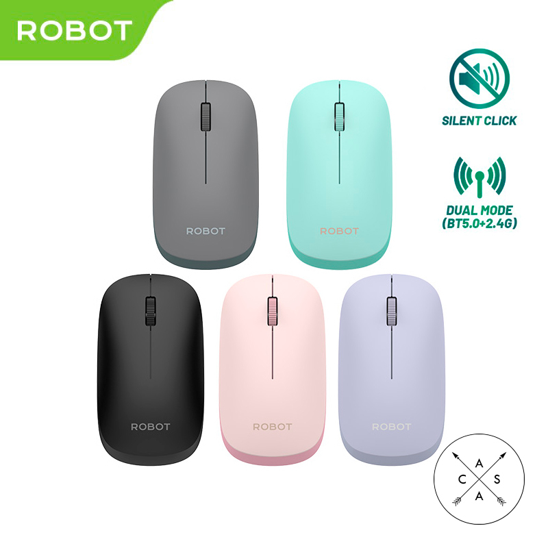 Jual Robot M390 Bluetooth Wireless Mouse Silent Click Colorful | Shopee ...