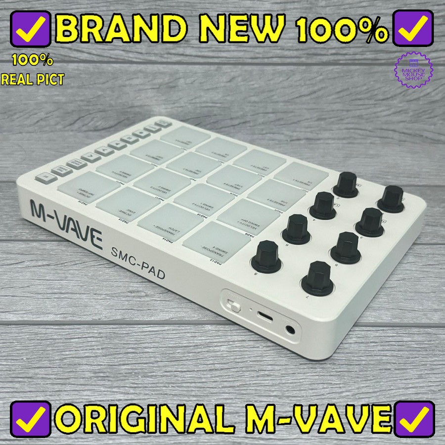 Controlador MIDI Sem Fio M-Vave SMC DJ Mixer - Console De Mixagem Com 8 Encoders E Conexo Bluetooth Para Windows Mac Ios E Android